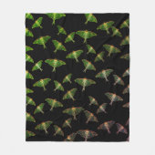 Blue Moths Butterfly Art Fleecedecke (Vorderseite)