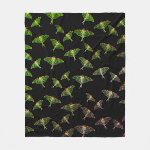 Blue Moths Butterfly Art Fleecedecke