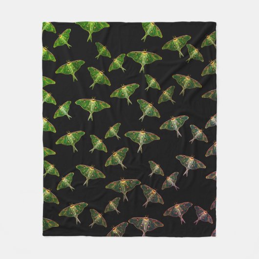 Blue Moths Butterfly Art Fleecedecke (Vorderseite)