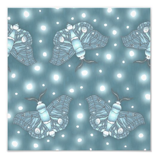 Blue Moths Fotodruck (Vorne)
