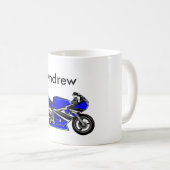 Blue Motorbike Kaffeetasse (VorderseiteRechts)