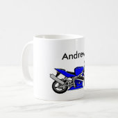 Blue Motorbike Kaffeetasse (Vorderseite Links)