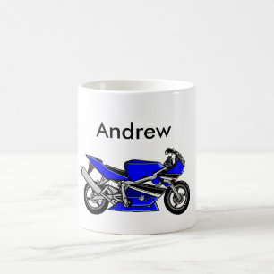 Blue Motorbike Kaffeetasse
