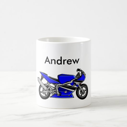 Blue Motorbike Kaffeetasse (Mittel)