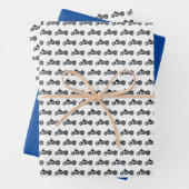 Blue Motorrad Custom Birthdayets Geschenkpapier Set (Beispiel)