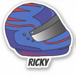 Blue Motorrad Helmet Motor Racing Fan Aufkleber