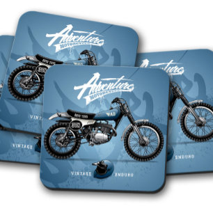 Blue Motorrad Untersetzer Motorrad-Untersetzer-S