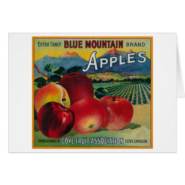 Blue Mountain Apple Crate LabelCove, OR (Vorderseite (Horizontal))