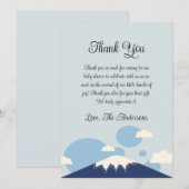 Blue Mountain Baby Dusche Danke Karte (Vorne/Hinten)