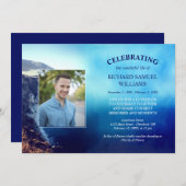 Blue Mountain Beach Foto Life Celebration Einladung (Vorne/Hinten)