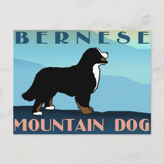Blue Mountain Bernese Dog Postkarte (Vorderseite)
