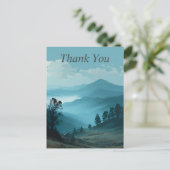 Blue Mountain Landschaft Danke Karte (Stehend Vorderseite)
