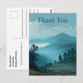 Blue Mountain Landschaft Danke Karte (Vorne/Hinten)