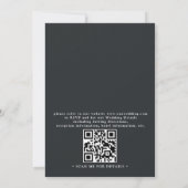 Blue Mountain Minimalist Budget QR Code Wedding Einladung (Rückseite)