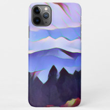 Blue Mountain Painting Phone Case