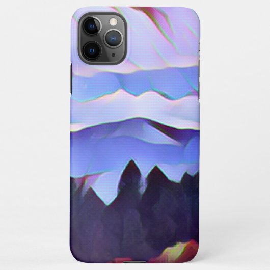 Blue Mountain Painting Phone Case iPhone Hülle (Rückseite)