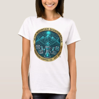 Blue Mountain Quantum Brew Futuristischer Kaffee T-Shirt