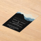 Blue Mountain Range, Rustic Wedding Acryleinladungen (Ablage )