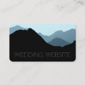 Blue Mountain Range, Rustic Wedding Website Begleitkarte (Vorderseite)