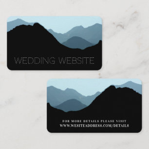Blue Mountain Range, Rustic Wedding Website Begleitkarte