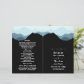 Blue Mountain Range, Rustikales Hochzeitsprogramm (Stehend Vorderseite)