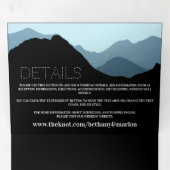 Blue Mountain Range Wedding Suite Dreifach Gefaltete Einladung (Innen Erste Seite)