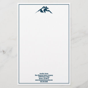 Blue Mountain Real Anwesen Company Custom Realtor Briefpapier