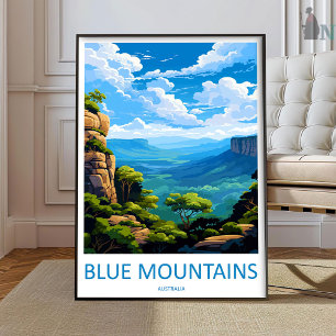 Blue Mountain Reise Druck Wand Kunst Blue Mountain