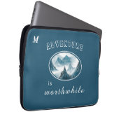 Blue Mountain Small Image Monogram Inspirierend An Laptopschutzhülle (Vorne Rechts)