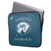 Blue Mountain Small Image Monogram Inspirierend An Laptopschutzhülle (Vorderseite Links)