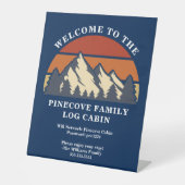 Blue Mountain Sunset Log Kabine - Willkommen Sockelschild (Vorderseite)