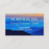 Blue Mountain View Berufliche Services Visitenkarte (Vorderseite)