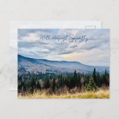 Blue Mountain View Tieftes Beileid Postkarte (Vorne/Hinten)