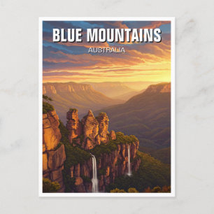 Blue Mountains Australia Travel Postkarte