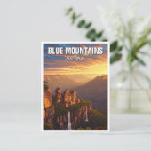 Blue Mountains Australia Travel Postkarte (Stehend Vorderseite)