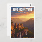 Blue Mountains Australia Travel Postkarte (Vorne/Hinten)