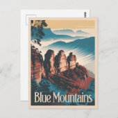 Blue Mountains Australien Vintag Postkarte (Vorne/Hinten)