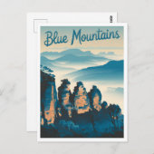 Blue Mountains Australien Vintag Postkarte (Vorne/Hinten)