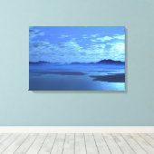 Blue Mountains Blue Lake Fine Art Leinwand Wrap (Insitu (Holzboden))