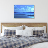 Blue Mountains Blue Lake Fine Art Leinwand Wrap (Insitu (Schlafzimmer))