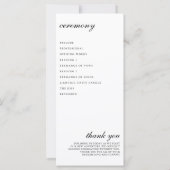 Blue Mountains Ceremony Program (Rückseite)