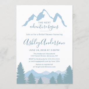 Blue Mountains Forest Bridal Dusche Einladung