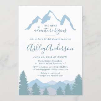 Blue Mountains Forest Bridal Dusche Einladung
