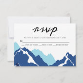 Blue Mountains Hochzeit RSVP Antwortkarte (Vorderseite)