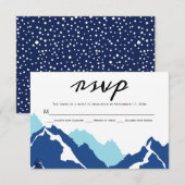 Blue Mountains Hochzeit RSVP Antwortkarte Karte (Vorne/Hinten)