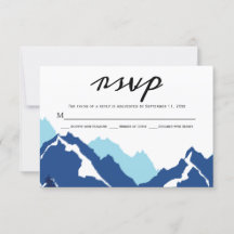 Blue Mountains Hochzeit RSVP Antwortkarte