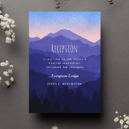 Blue Mountains Hochzeitsempfang Begleitkarte