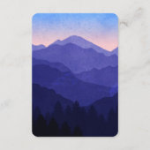 Blue Mountains Hochzeitsempfang Begleitkarte (Rückseite)