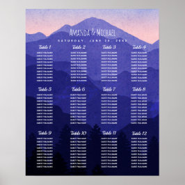 Blue Mountains Hochzeitstabelle Poster