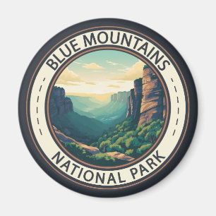 Blue Mountains Nationalpark Australien Vintage Magnet